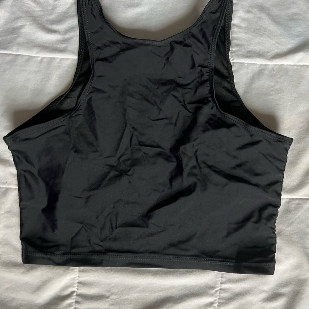 Black Racerback Crop Top